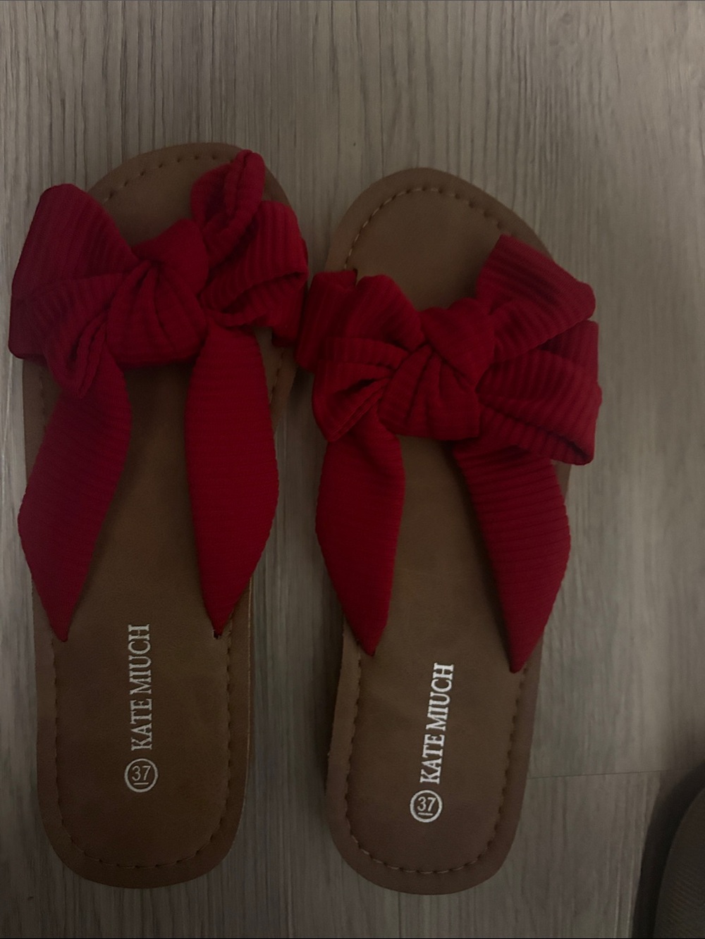 Red Bow Slide Sandals